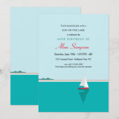 湖を帆走する 招待状 (正面/裏面)