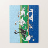 湖を愛するスワンのジグソーパズル ジグソーパズル (縦)