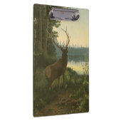 湖を見下ろすエルクのバックビュー クリップボード (右)