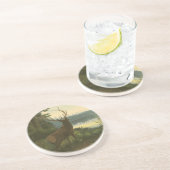 湖を見下ろすエルクのバックビュー コースター (側面)