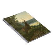 湖を見下ろすエルクのバックビュー ノートブック (右側)