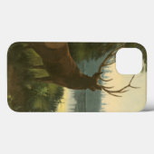 湖を見下ろすエルクのバックビュー Case-Mate iPhoneケース (裏面 (横))