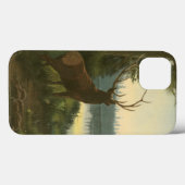 湖を見下ろすエルクのバックビュー Case-Mate iPhoneケース (裏面 (横))