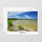 湖アットクルドゥフシ島モルディブ葉書 ポストカード (正面/裏面)