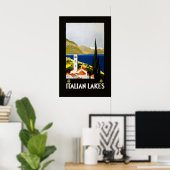 湖イタリアンヴィンテージ旅行ポスター ポスター (ホームオフィス)