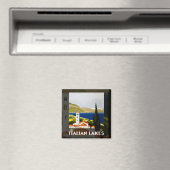 湖イタリアンヴィンテージ旅行ポスター マグネット (インサイチュ (食洗機))