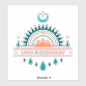 湖ウィロウバイボーホレインボームーンステッカー シール (シート)