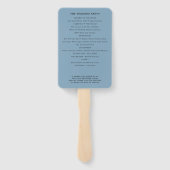 湖エバーグリーン水の色ほこりっぽいブループログラム ハンドファン (裏面)