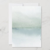 湖エレガントと木の水の色結婚の 招待状 (裏面)