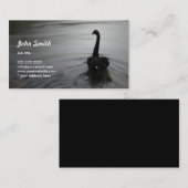 湖エレガントに泳ぐブラックスワン 名刺 (正面/裏面)