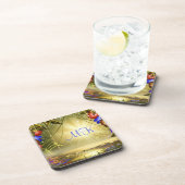 湖エレガントの上の魔法の庭モノグラムの園 コースター (右側)