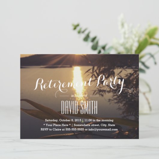 湖エレガント日没リタイアメントパーティー 招待状 (スタンド正面)