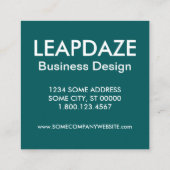 湖ガンターズビルアラバマの虹の月 スクエア名刺 (裏面)