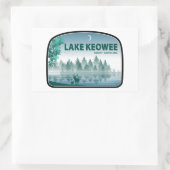 湖キョウウィー南カロライナ州 鹿 長方形シール (バッグ)