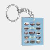 湖キーチェーンの1000素晴らしフッター キーホルダー (正面左)