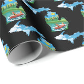 湖ゲタウェ素晴らしイギフトラップ ラッピングペーパー (ロールコーナー)