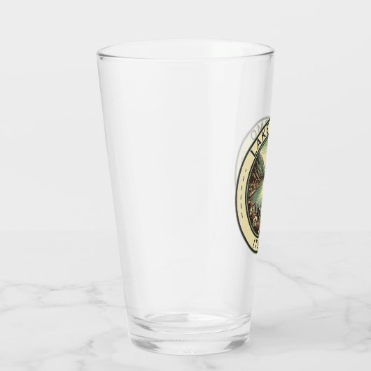 湖コモイタリアイラストレーショントラベルアートバッジ タンブラーグラス (右)