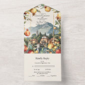 湖コモイタリアデスティネーションウェディング オールインワン招待状 (内側)