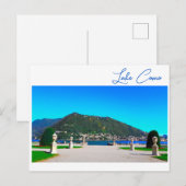 湖コモイタリアランドスケープ山はがき ポストカード (正面/裏面)