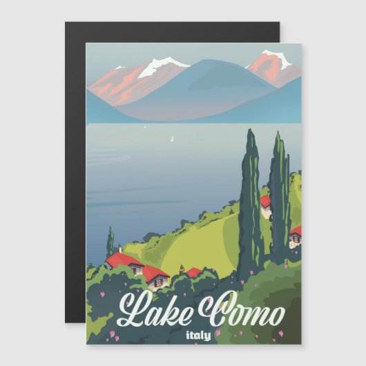 湖コモイタリアヴィンテージスタイル旅行ポスター (正面/裏面)
