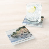 湖コモノーザンイタリア水彩旅行イタリアン旅行 ガラスコースター (アングル)