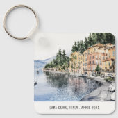 湖コモノーザンイタリア水彩旅行イタリアン旅行 キーホルダー (正面)