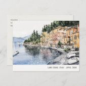 湖コモノーザンイタリア水彩旅行イタリアン旅行 ポストカード (正面/裏面)