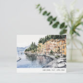 湖コモノーザンイタリア水彩旅行イタリアン旅行 ポストカード (スタンド正面)
