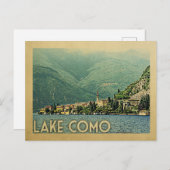 湖コモポストカードイタリアヴィンテージトラベル ポストカード (正面/裏面)