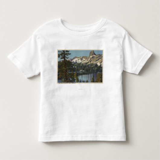 湖ジョージ及び高い山脈の眺め トドラーTシャツ (正面)