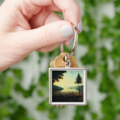 湖ジョージ、ニューヨーク1759年の野営(油 キーホルダー (手)