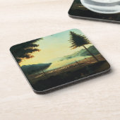 湖ジョージ、ニューヨーク1759年の野営(油 コースター (左側)