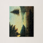 湖ジョージ、ニューヨーク1759年の野営(油 ジグソーパズル (縦)