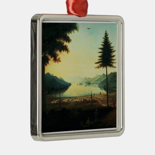 湖ジョージ、ニューヨーク1759年の野営(油 メタルオーナメント (右)