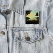 湖ジョージ、ニューヨーク1759年の野営(油 缶バッジ (インサイチュ)