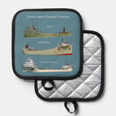 湖セメ素晴らしントキャリアポットホルダー 鍋敷き (正面/裏面)