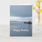 湖セレニティ、ハッピーバースデー カード (黄色い花)