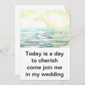 湖デザインの結婚式招待状 招待状 (正面/裏面)