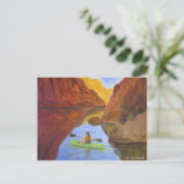 湖パウエルでカヤックを漕ぐこと ポストカード (スタンド正面)