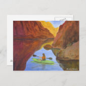 湖パウエルでカヤックを漕ぐこと ポストカード (正面/裏面)