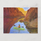 湖パウエルでカヤックを漕ぐこと ポストカード (正面)