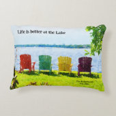 湖パーソナライズされた名は命が惜しい アクセントクッション (裏面)