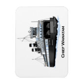 湖フェリー素晴らしチーフワタムの氷を壊す マグネット (縦)