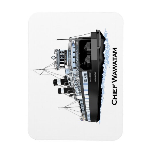 湖フェリー素晴らしチーフワタムの氷を壊す マグネット (縦)