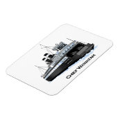 湖フェリー素晴らしチーフワタムの氷を壊す マグネット (左側)