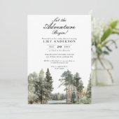 湖フォレストのベビーシャワー 冒険の始まり 招待状 (スタンド正面)