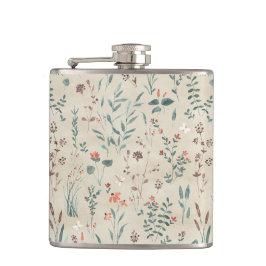 湖フローラの水色の野花 フラスク