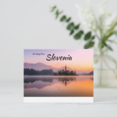 湖ブリードスロベニアのポストカード ポストカード (スタンド正面)