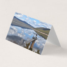 湖ベルフィールド雲がまだ水グリーティングカード