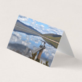 湖ベルフィールド雲がまだ水グリーティングカード